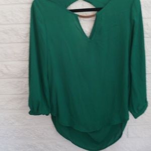 Green rayon blouse
